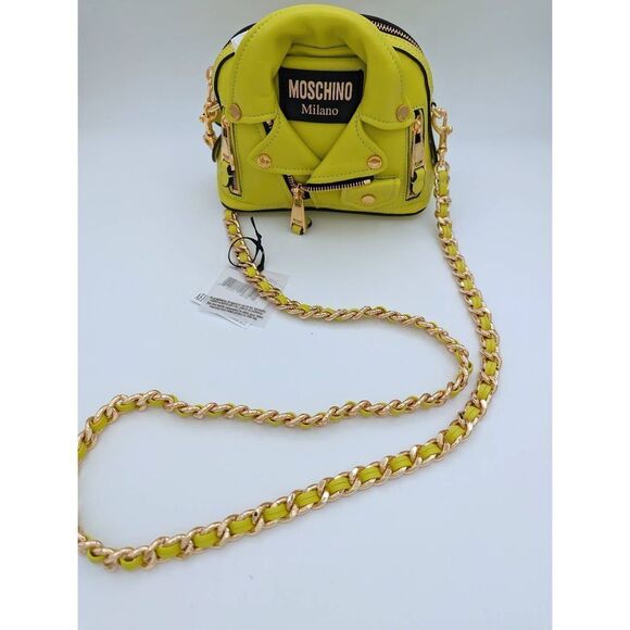 MOSCHINO Biker Dome Small Chain Crossbody Bag NEW - Picture 2 of 8